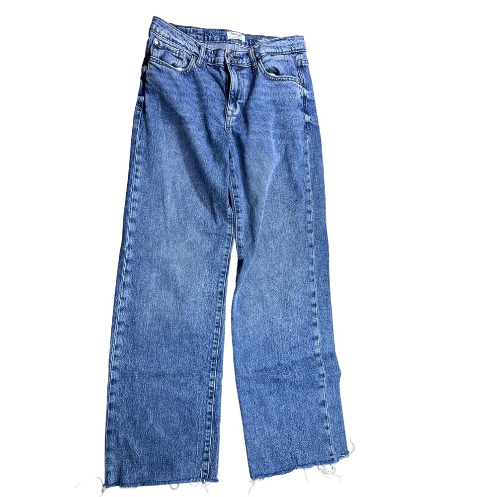 Kensie The Delilah Jeans Women's 4 27 Low Rise Boyfriend Straight Raw Hem
